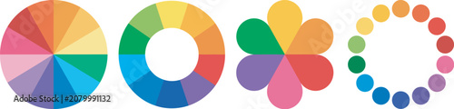 Fotografía Harmony wheel collection, vector illustration showcasing a complete color circle