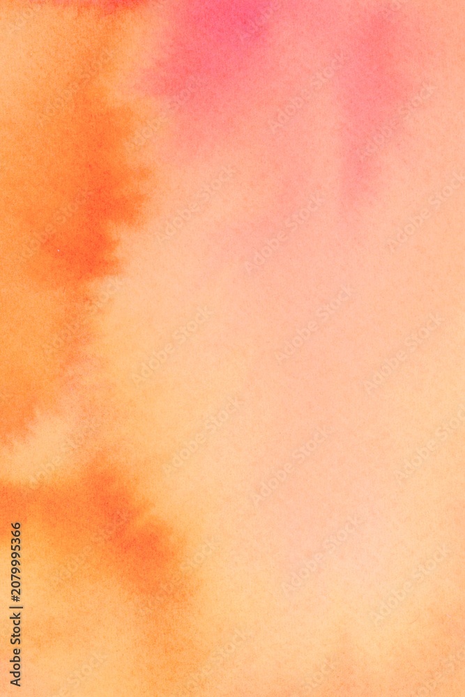 Fototapeta premium Gradient watercolor background, feminine orange design