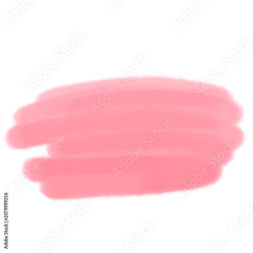 Minimal pink watercolor brush stroke