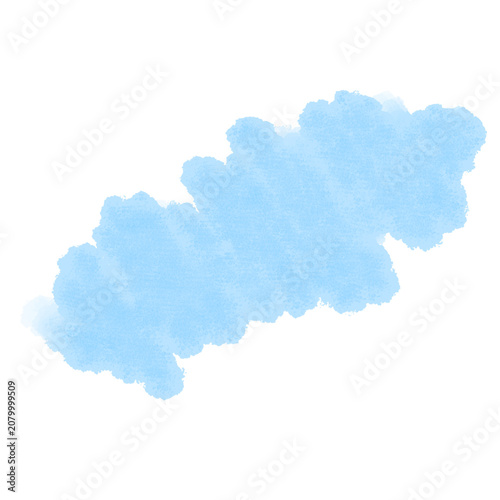 Soft light blue watercolor brush stroke
