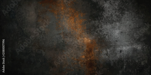 Industrial Dark Rusty Metal Texture Background with Grunge Surface