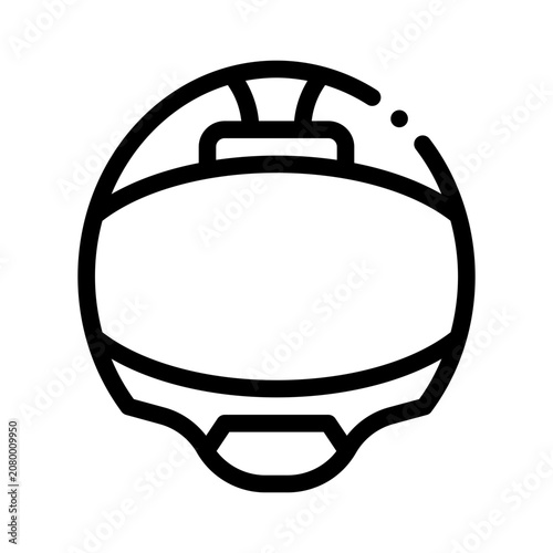 racing helmet line icon