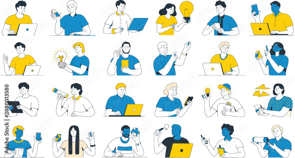 Fototapeta premium Modern Business and Technology Concepts with Diverse People