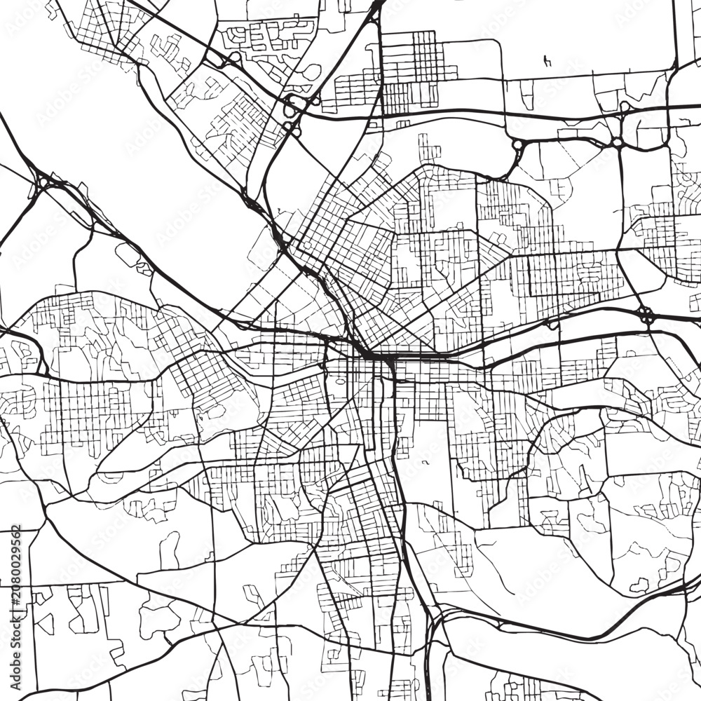 Naklejka premium Syracuse New York city map vector illustration. Black and white street map of Syracuse NY USA