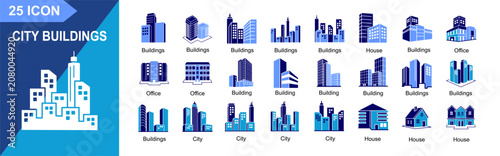 City Buildings Icon Set