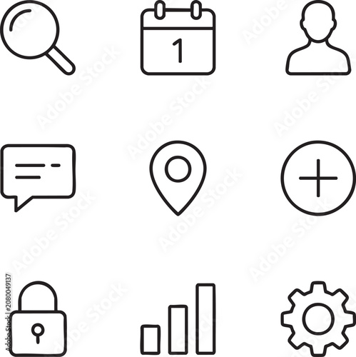 Tableau sur toile simple layout modern outline design sign line icon