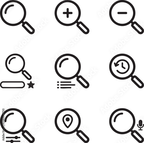 information database discovery analytics query search icon symbol