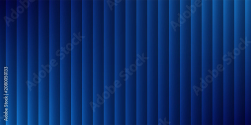 Abstract blue wavy gradient and bright smooth fluted vertical lines. flow glass art
