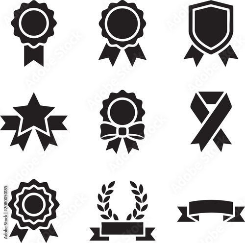 creative web banner header design ribbon icon layout