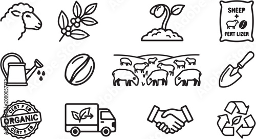 Photography Hand-drawn illustrations of various animals and objects.