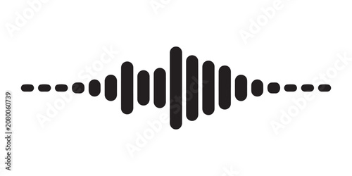 Photos Abstract sound wave rhythm bar visualizer with rounded vertical lines for modern digital interface