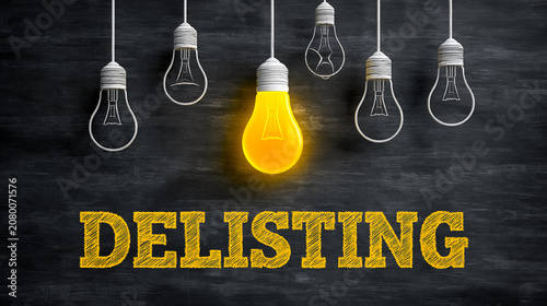 Delisting Concept: A bright...
