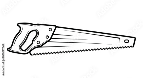 Hand saw tool for cutting wood or metal material