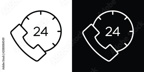 24 7 Emergency call services icon