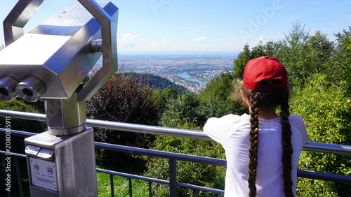Obraz na płótnie Person at Observation Deck