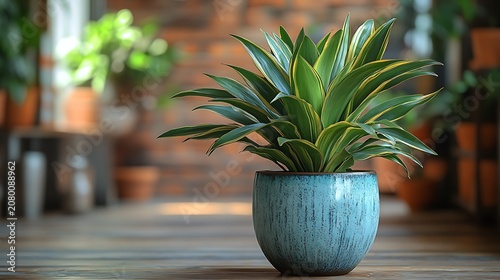 Houseplant in decorative pot