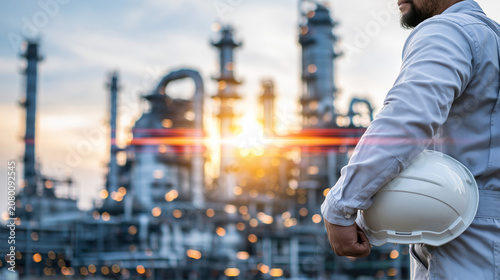Industrial Dawn: A lone eng...