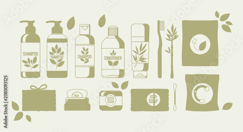 Natural personal care products collection for sustainable living