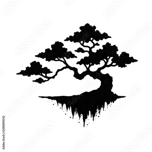 vector silhouette of a tree