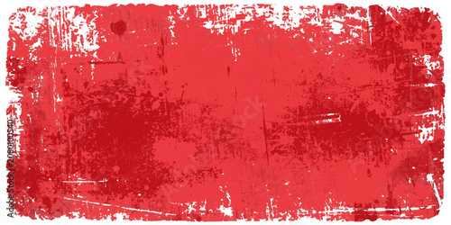 Red grunge paint background with textured splashes and ink splatter design, abstract dirty red pattern backdrop for Christmas card, wallpaper and decorative frame texture stock illustration.