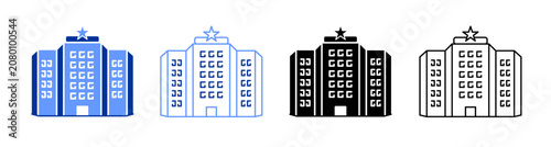 Hotel Icon Set Multiple Style
