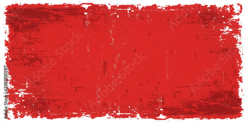 Red Grunge Paint Background with Brush Strokes, Splashes and Ink Texture for Abstract Design, Vintage Dirty Surface Wallpaper and Decorative Frame.