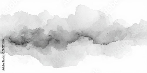 Tableau sur toile Abstract watercolor texture in shades of gray and black, resembling smoke or inkblots, creates a minimalist and artistic background with subtle gradients and flowing forms