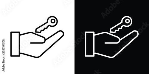 Quadro su tela Key handover icon