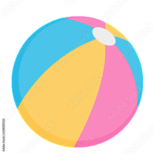 Pastel colored inflatable beach ball toy