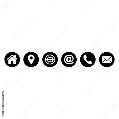 Silhouette icon set