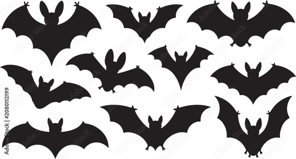 Fototapeta premium bat icons bundle