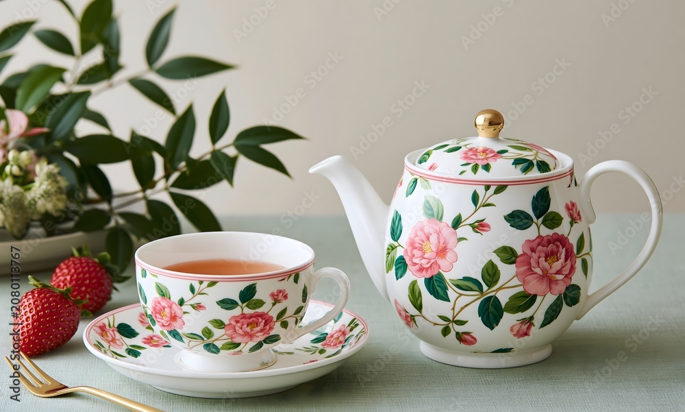 Fototapeta premium an English tea set