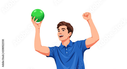 Фотография Young Male CEO Tossing Stress Ball After Finalizing Acquisition