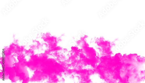 Realistic Magenta Smoke Cloud Border Overlay Transparent PNG Abstract Design Element