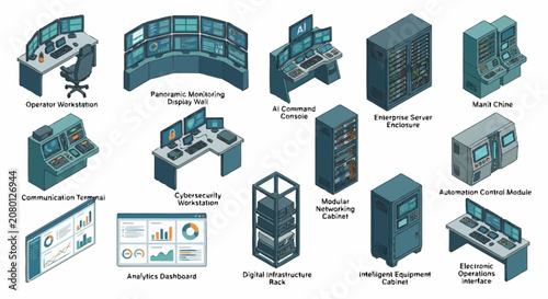 Modern Industrial Control Systems and Automation Technology Setup.