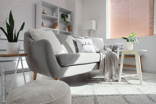 Interior of light living ro...