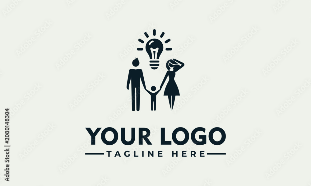 Fototapeta premium Family Innovation Creative Vector Logo Illustration for Education and Growth Concepts