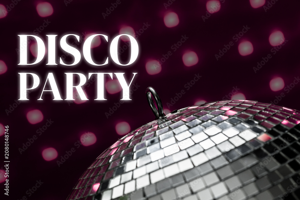 Fototapeta premium Celebration on birthday with disco party decorations and lights at the event venue