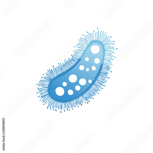 Blue Bacterium Vector Illustration