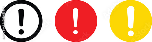 Attention caution sign warning symbol icon set danger Exclamation mark signs Triangular vector illustration.exclamation mark in the triangle shape. Symbol or icon for web site, logo, UI design.