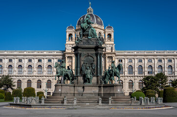 Maria Theresa Monument at Maria Theresa Square in Vienna Austria