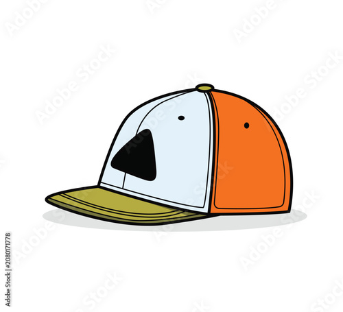 baseball cap vector illustration on solid background
