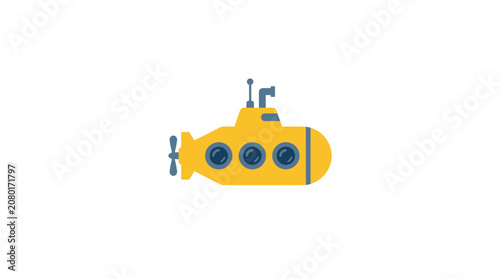 Принти на полотні Yellow Submarine Vector Illustration