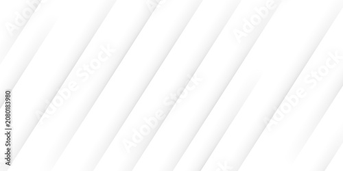 Bild auf Leinwand Abstract white background with minimalist diagonal stripes and soft shadows