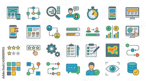 User Experience and Web Development Icon Set