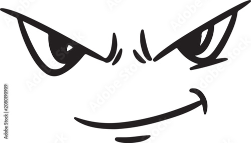 Foto A stylized facial expression showing mischievous eyes and a sly smile conveying