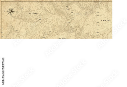 Antique navigational sea and coastal map with historical compass rose nautical navigation cartography historical geography topographical parchment exploration discovery direction background