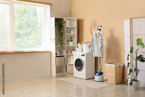 Interior of laundry room wi...