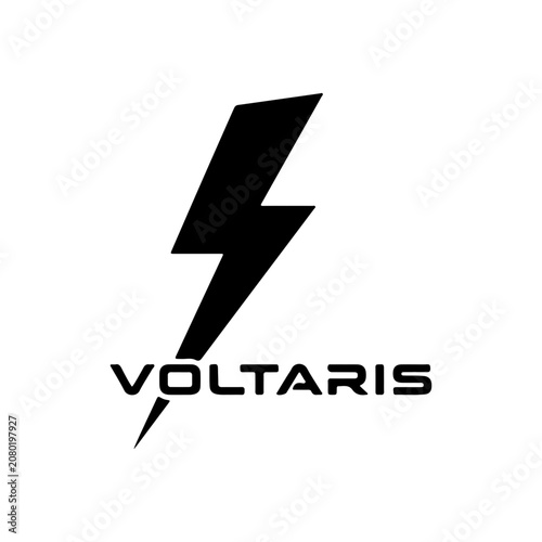 Creative Energy Logo Voltaris Featuring Abstract Lightning Bolt Business Identity Vector illustration