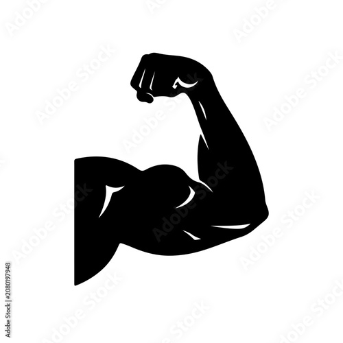Bold Fitness Brand FitCore Muscle Arm Logo For Modern Sports Business Branding Vector illustration